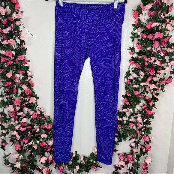 Old Navy Active Blue Polka Dot Leggings Womens M - Picture 1 of 6